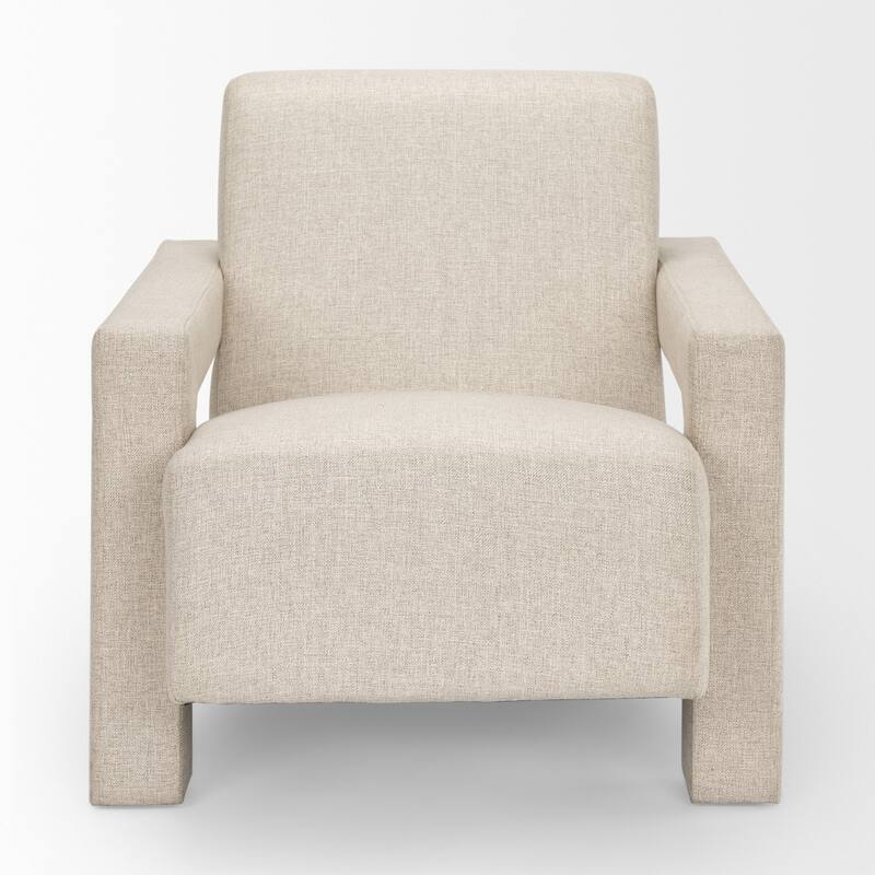 Sovereign Beige Fully Upholstered Accent Chair - 28.2"W x 34.7"D x 29.5"H