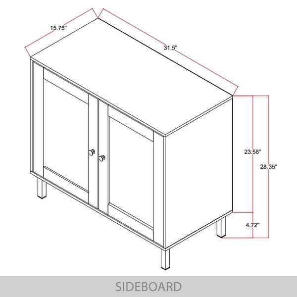 CraftPorch Modern Sideboard Cabinet