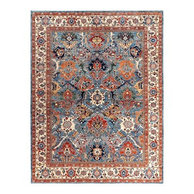 Serapi One-of-a-Kind Hand-Knotted Area Rug - Light Blue, 9' 1" x 11' 8" - 9' 1" x 11' 8"