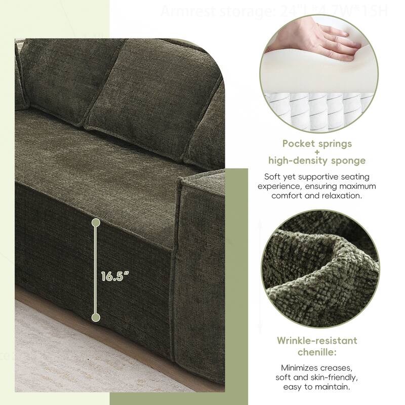 Minimalist Modular Sofa with Advanced Materials for Comfort and Style