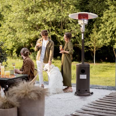 Outdoor Standing Patio Heater With Wheels