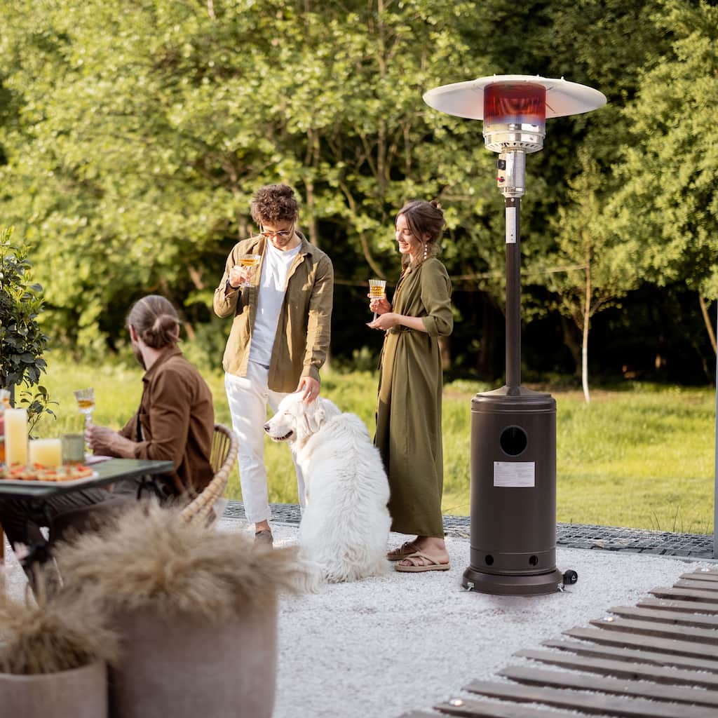 Outdoor Standing Patio Heater With Wheels