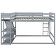preview thumbnail 14 of 28, Full Over Full Bunk Bed with Storage Racks, Ladder & Slide - Fun for Kids