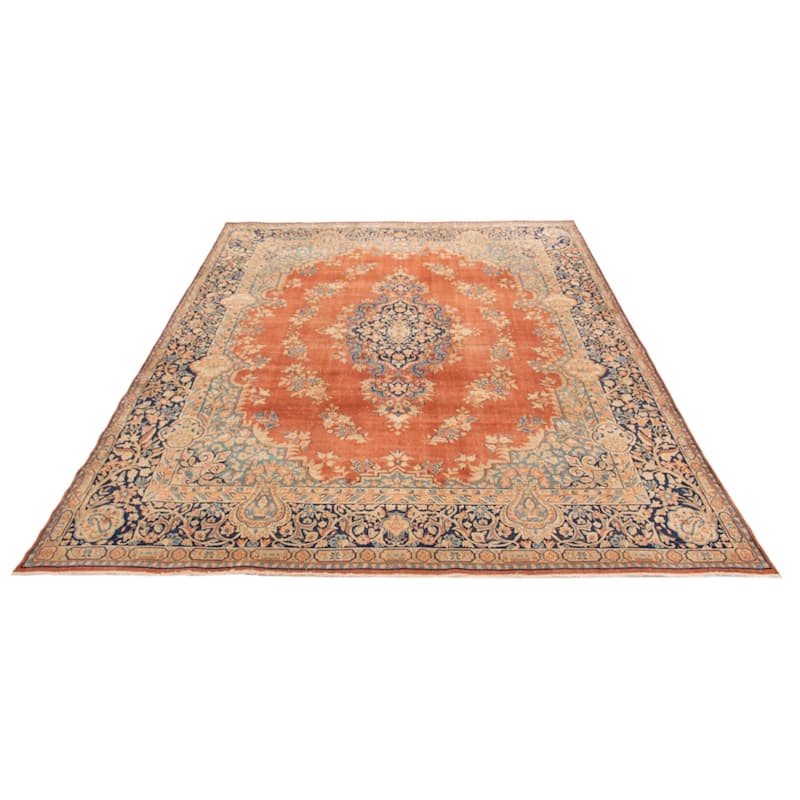 ECARPETGALLERY Hand-knotted Antalya Vintage Dark Copper Wool Rug - 9'9 x 13'0