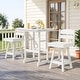 preview thumbnail 26 of 48, 3-Piece HDPE Counter Height Bar Set with 2 24.8'' Height Swivel Bar Stools and 29.92'' W Square Bar Table,Pub table sets of 3
