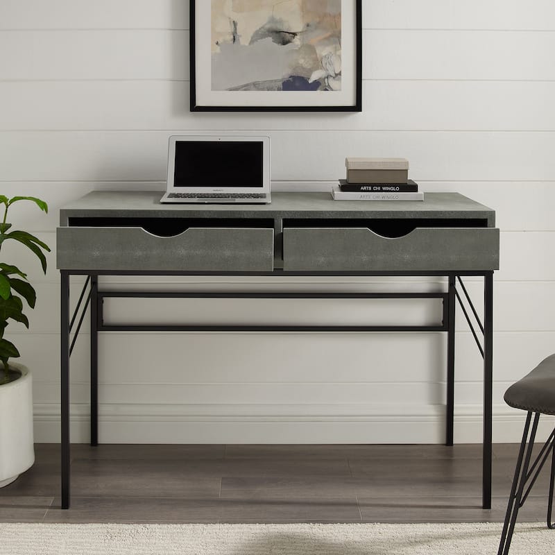 Middlebrook Designs 44-inch Faux Shagreen 2-Drawer Desk