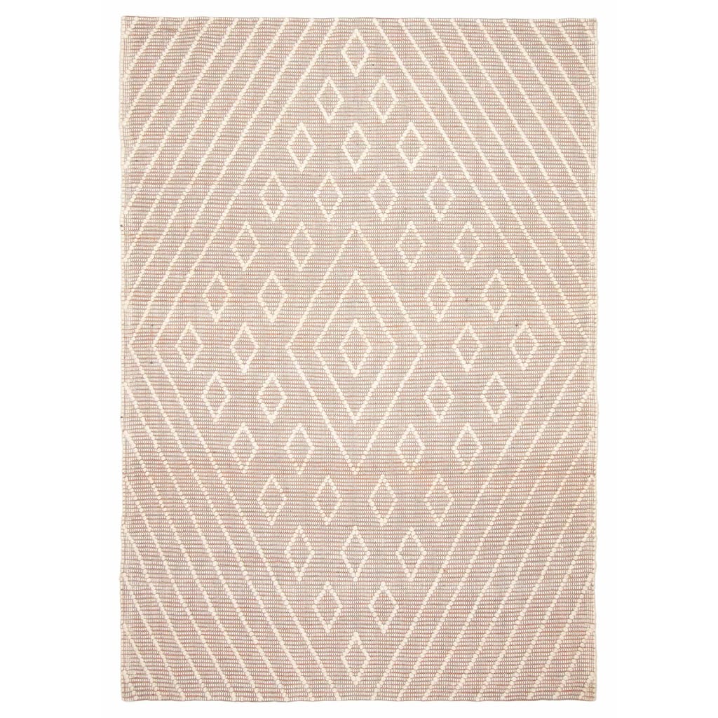 ECARPETGALLERY Braid weave Sienna Cream Wool Rug - 6'0 x 8'8