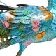 preview thumbnail 7 of 10, Turquoise Metal Eclectic Garden Sculpture Birds 20 x 31 x 7