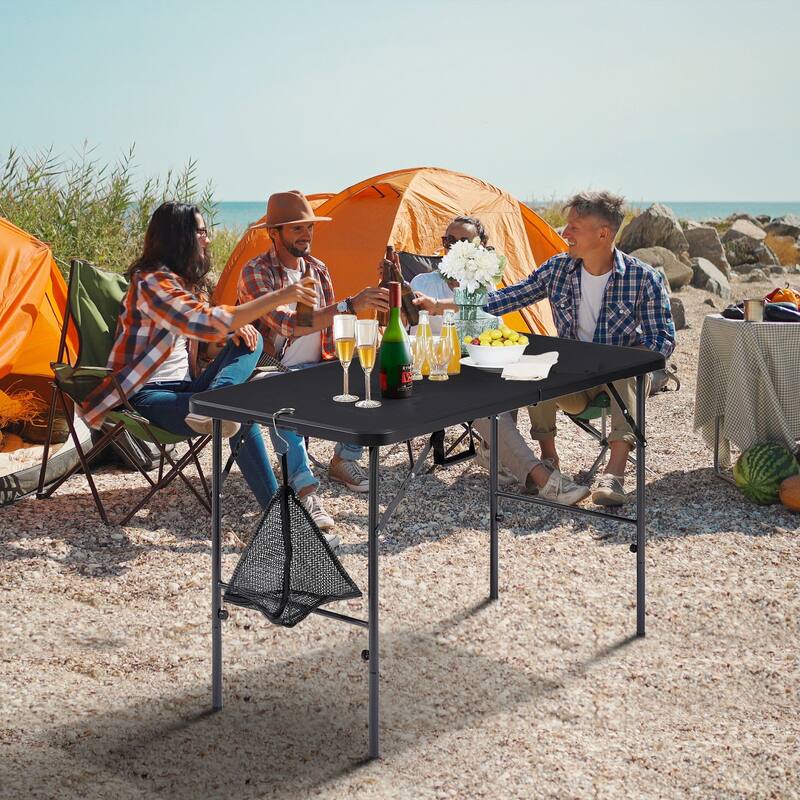 Camping Table with Mesh Bag Foldable Table Indoor Outdoor Portable Camping Table Suitable for Picnic Camping BBQ Backyard Beach