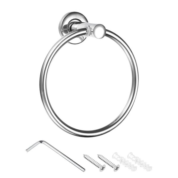 Stainless Steel Towel Ring Wall Mounted Round Hanging Holder w