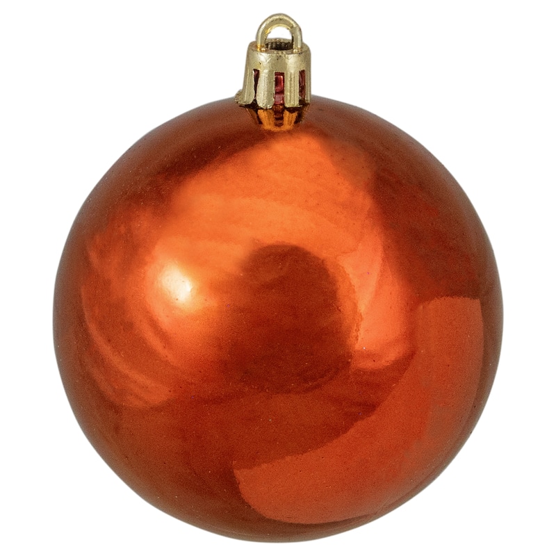 32ct OrangeShatterproof Christmas Ball Ornaments 3.25" (80mm)