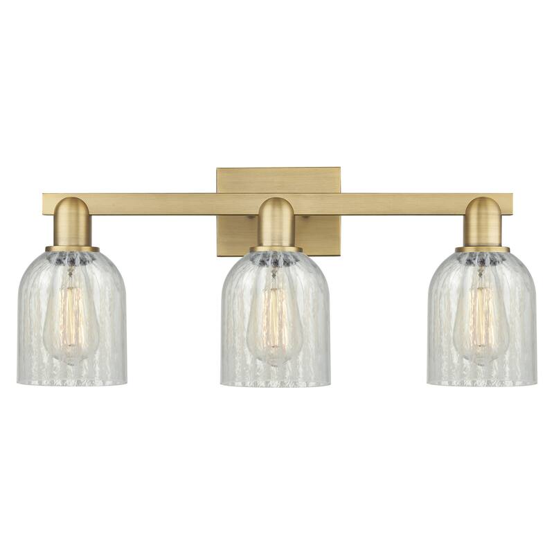 Innovations Lighting 716-3W-11-24 Caledonia Vanity Caledonia 3 Light - Brushed Brass / Mouchette