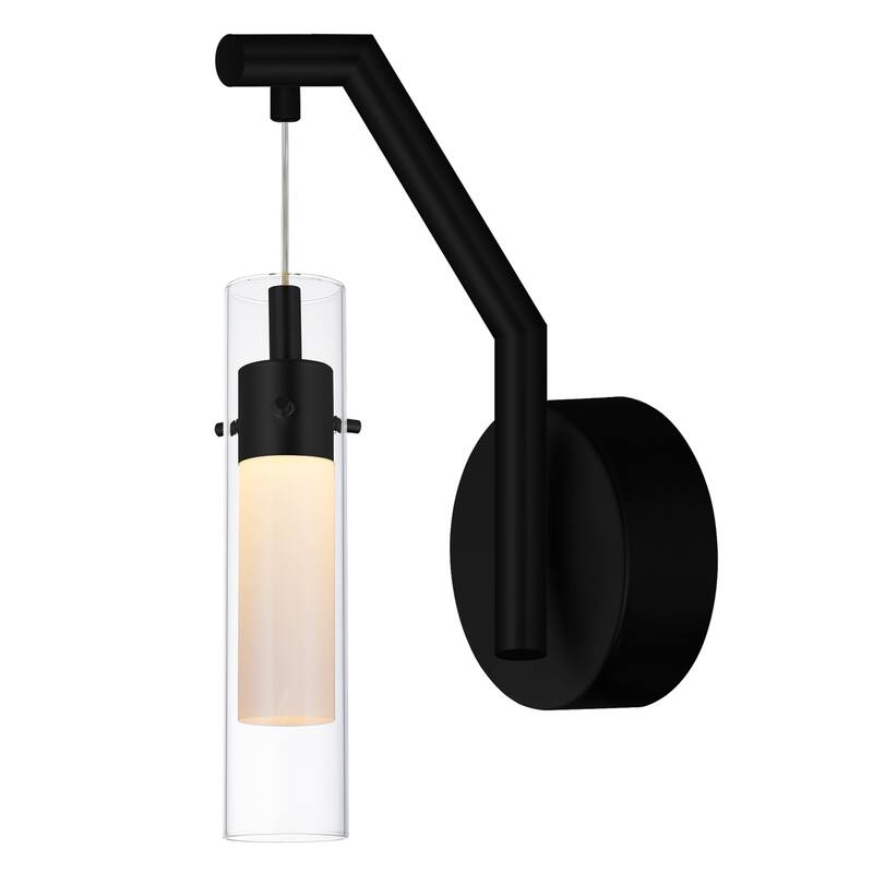 Olinda LED Integrated Black Wall Light - Black