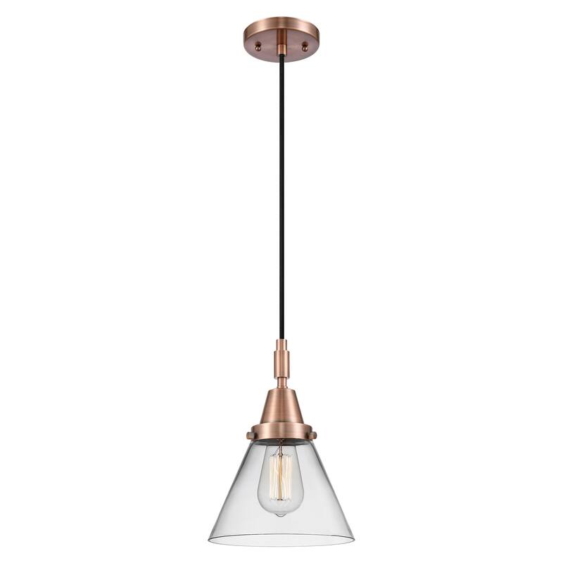 Innovations Lighting 447-1P-G42 Cone 8" Wide Mini Pendant with Clear