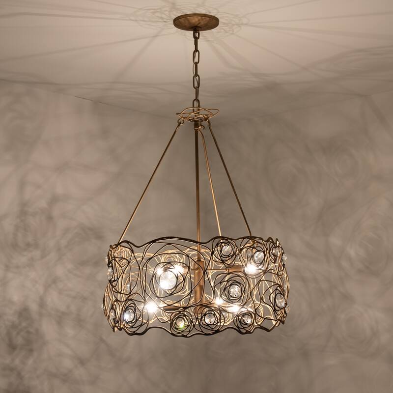 Varaluz Ethereal Rose Chandelier - Havana Gold Ombre
