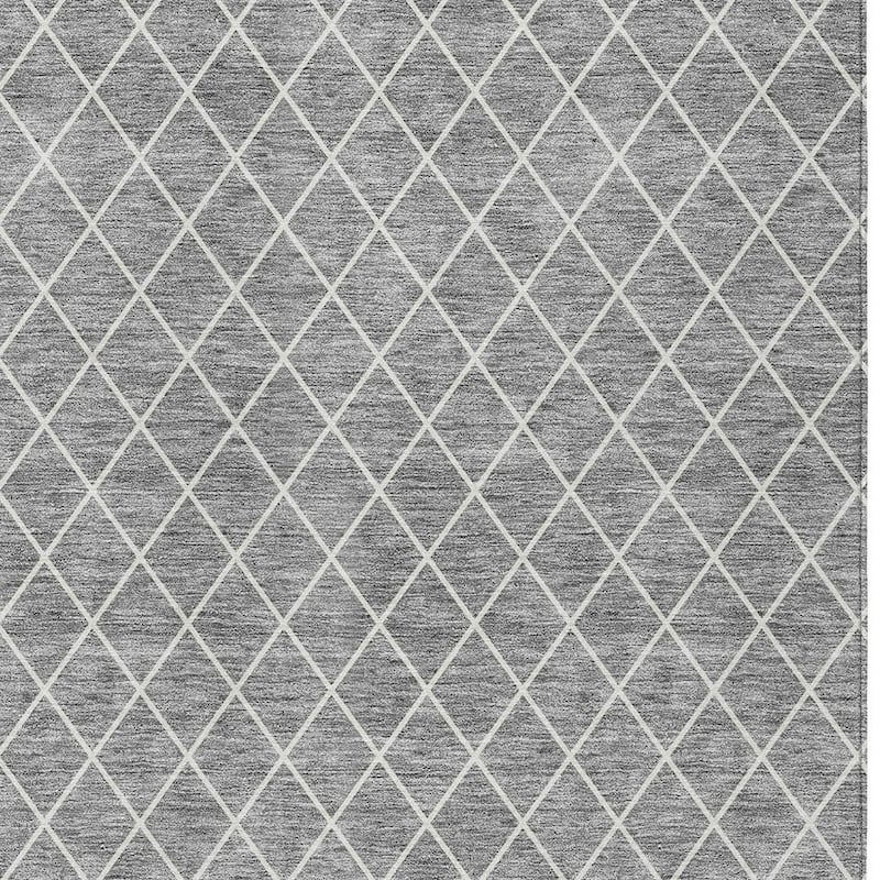 HomeRoots Geometric Transitional Rectangle Outdoor Rug
