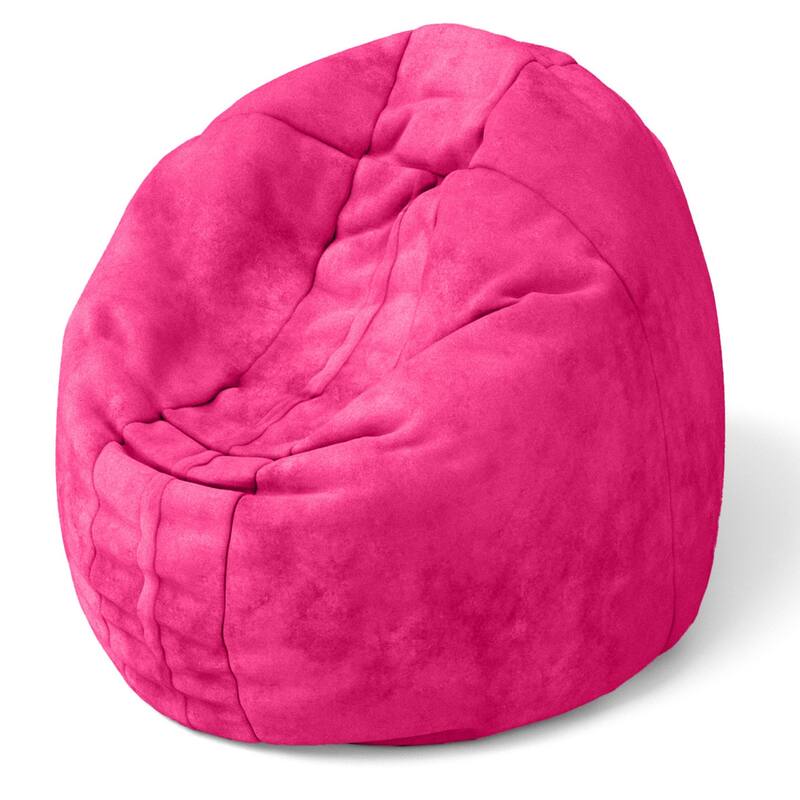 Cocoon Bean Bag Kids Microsuede Chair - 48" - Fuchsia Pink