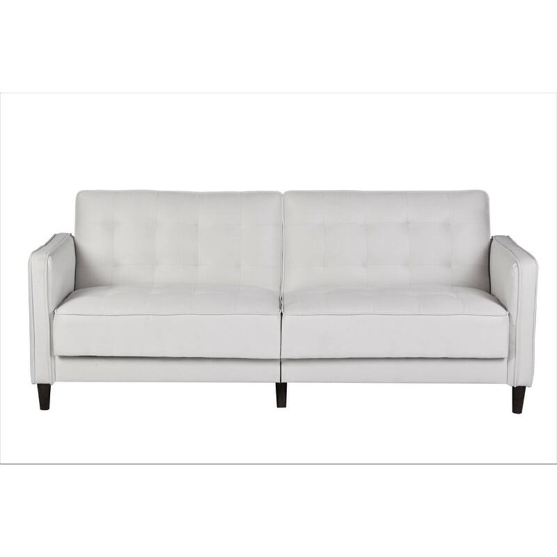 Mid Century Garratt Velvet Upholstered Living Room Sofa Bed - Beige