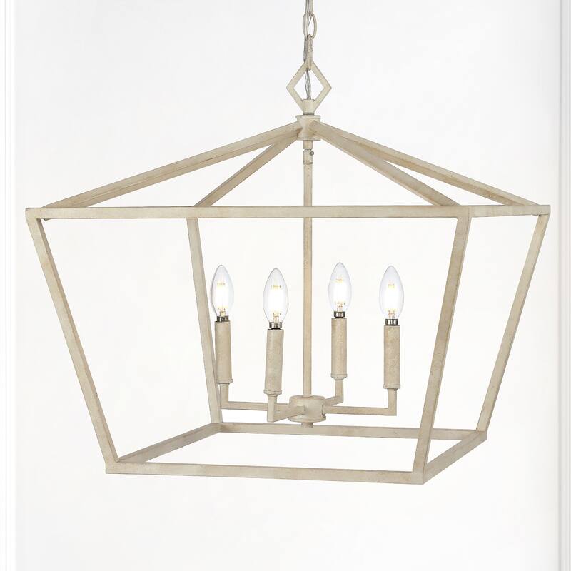 Floyd 4-Light Adjustable Iron Rustic Glam LED Pendant, by JONATHAN Y