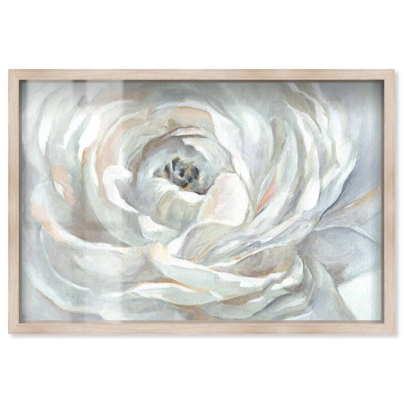 Powdery Peony Shadowbox by Art Remedy - Natural - 45" x 30"