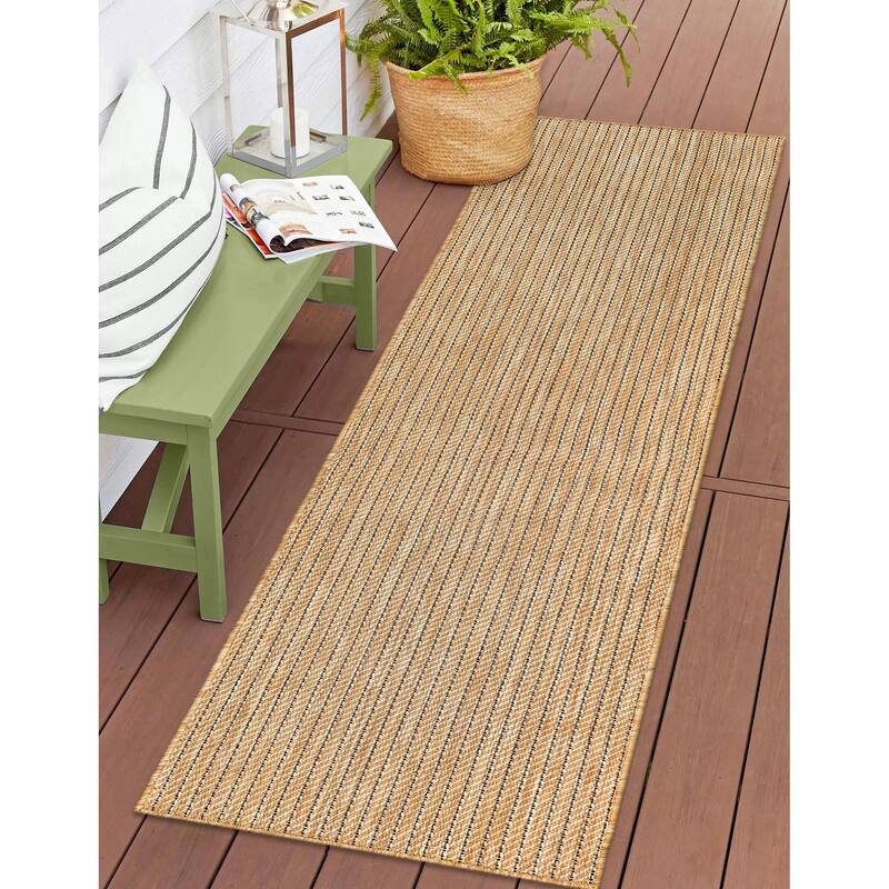 Liora Manne Carmel Textured Striped Indoor/ Outdoor Area Rug