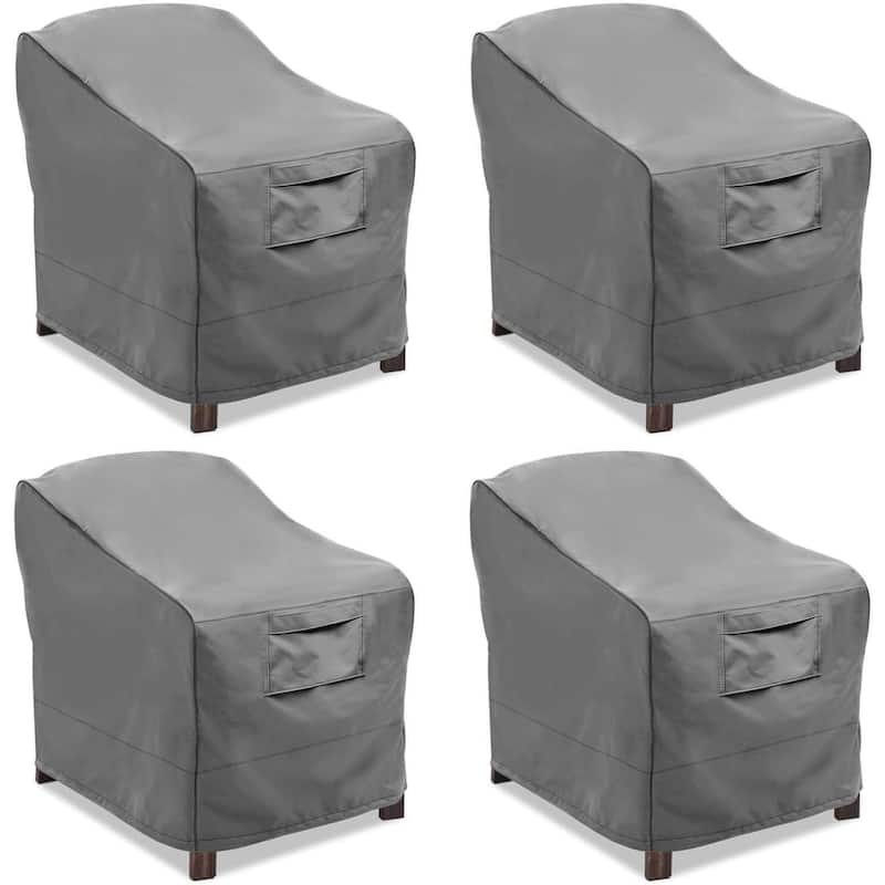 Heavy Duty and Waterproof Outdoor Patio Chair Covers,(4 Pack,Grey) On