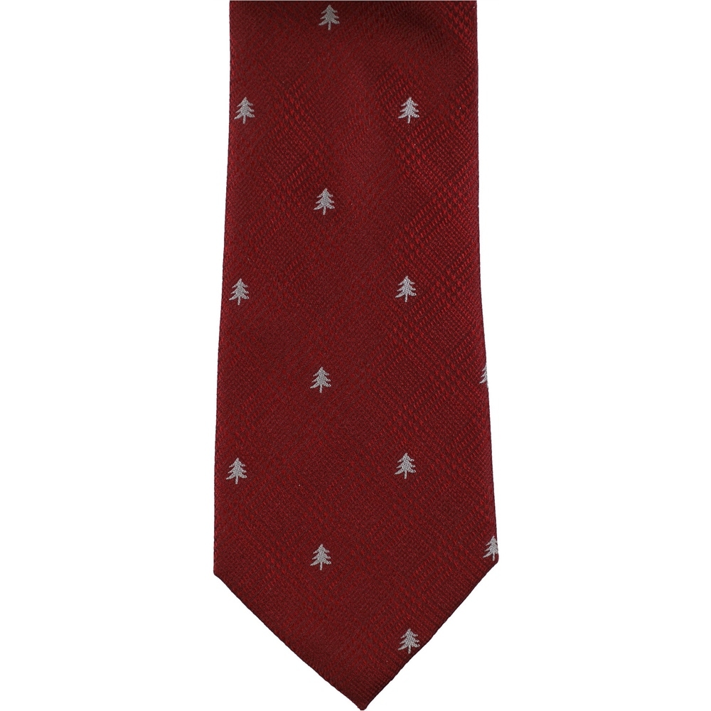 red Tommy Hilfiger Mens Floral Self-tied Necktie One Size