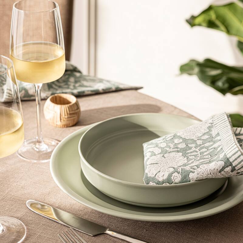 over&back Rimmed Semi-Matte Stoneware Dinner Bowls - 32oz