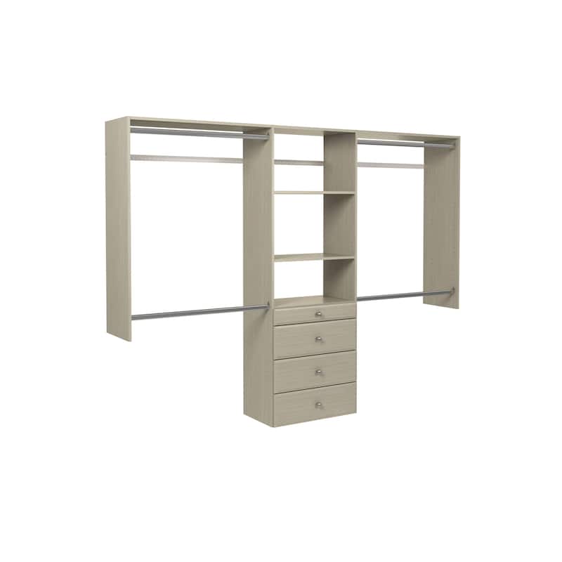 Easy Track Deluxe Closet Kit - Weathered Grey