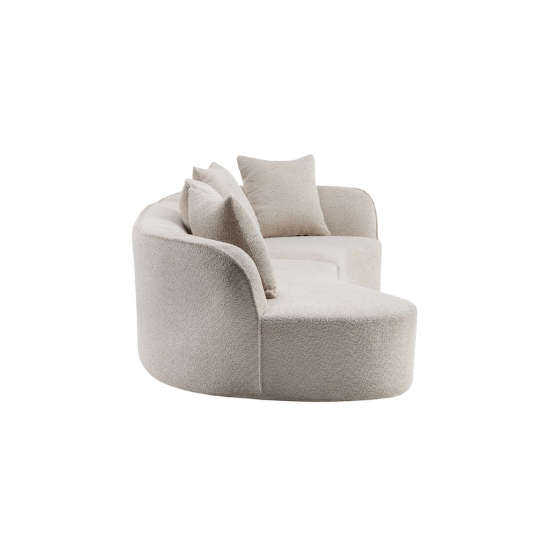 Christopher Knight Home - Linda Fabric Curved Sectional Sofa