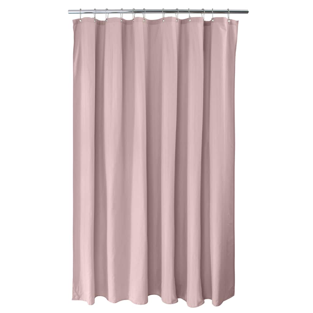 Elle Décor Soft Touch Waterproof Fabric Shower Curtain Liner in Blush