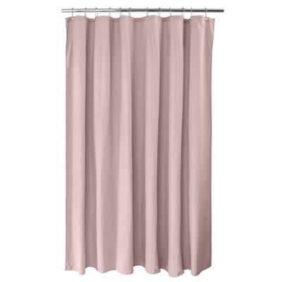 Elle Décor Soft Touch Waterproof Fabric Shower Curtain Liner in Blush