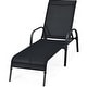 preview thumbnail 10 of 8, Costway Set of 2 Patio Lounge Chairs Sling Chaise Lounge Recliner - 62.5”x26”x40.5”(L x W x H)