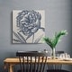 preview thumbnail 8 of 14, Indigo Floral on Linen II-Premium Gallery Wrapped Canvas