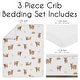 preview thumbnail 2 of 4, Sweet Jojo Designs Boho Highland Cow Boy, Girl, Gender Neutral 3pc Nursery Crib Bedding Set - Farm Animal, Watercolor, Farmhouse