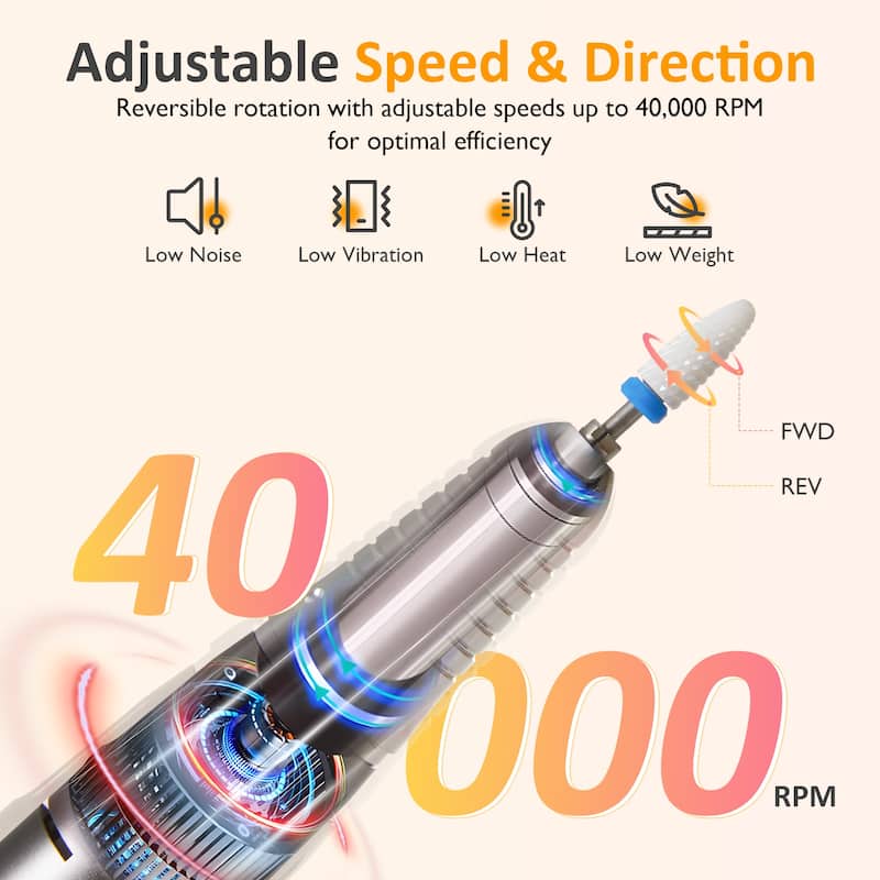 40000RPM Electric Nail Drill - N/A