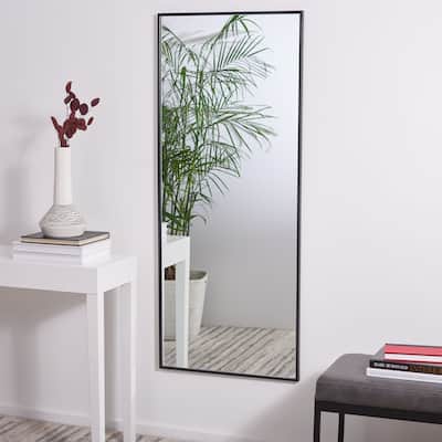 SAFAVIEH Asha Black Rectangular Mirror - 24" W x 1" L x 58" H - 24Wx1Dx58H