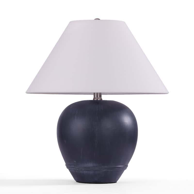 2 Pack Global Ceramic Accent Table Lamp with Linen Shade