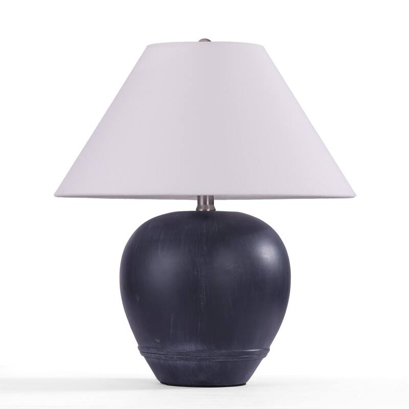 Modern Ceramic Table Lamp with Cone Linen Shade