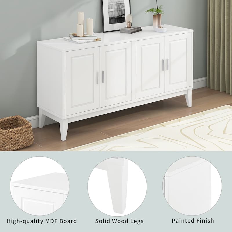 Large Living Room and Dining Room Sideboard Storage Cabinet with Two Spacious Console and Cable Management
