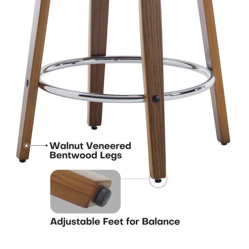 26"/29" Swivel Bar Stools/ Counter Stool with Bentwood Legs