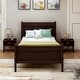 preview thumbnail 22 of 28, Twin Size Solid Wood Platform Bed Sleigh Bed with Headboard & Footboard