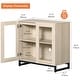 preview thumbnail 35 of 62, WAMPAT Multifunctional Sideboard Buffet Cabinets with Glass Doors, Modern Sideboard with Adjustable Shelf, Coffee Bar Cabinet