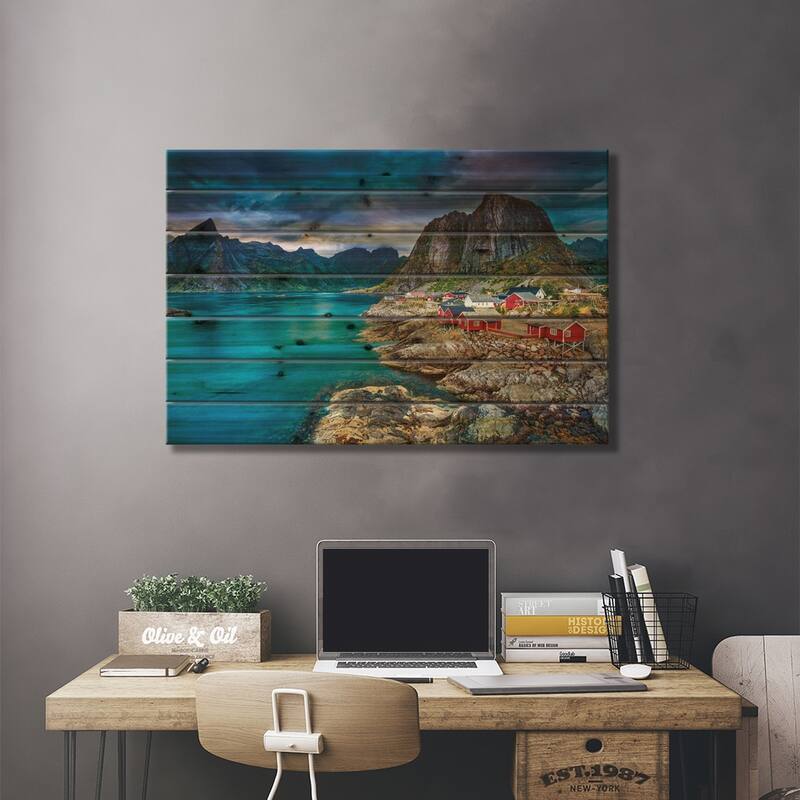 Norway Print On Wood by Paul Rommer - Multi-Color