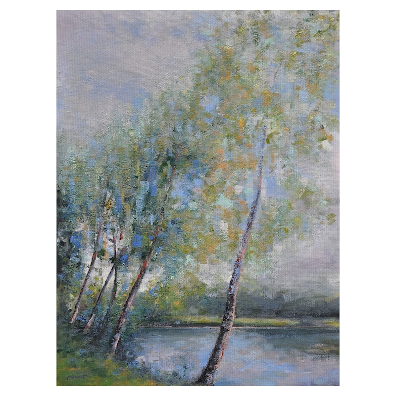 Poetry on Riverbank by Clement Nivert Canvas Art Print - Bed Bath ...