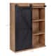 Kate and Laurel Cates Decorative Wood Cabinet with Sliding Barn Door - 22x28