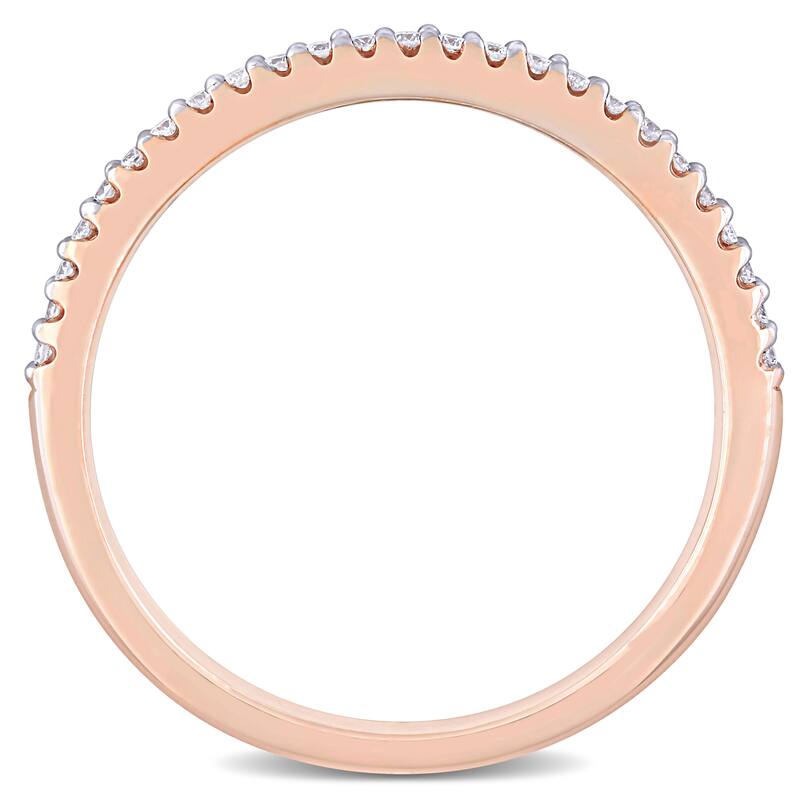 Miadora 14k Rose Gold 1/8ct TDW Diamond Stackable Eternity Band Ring