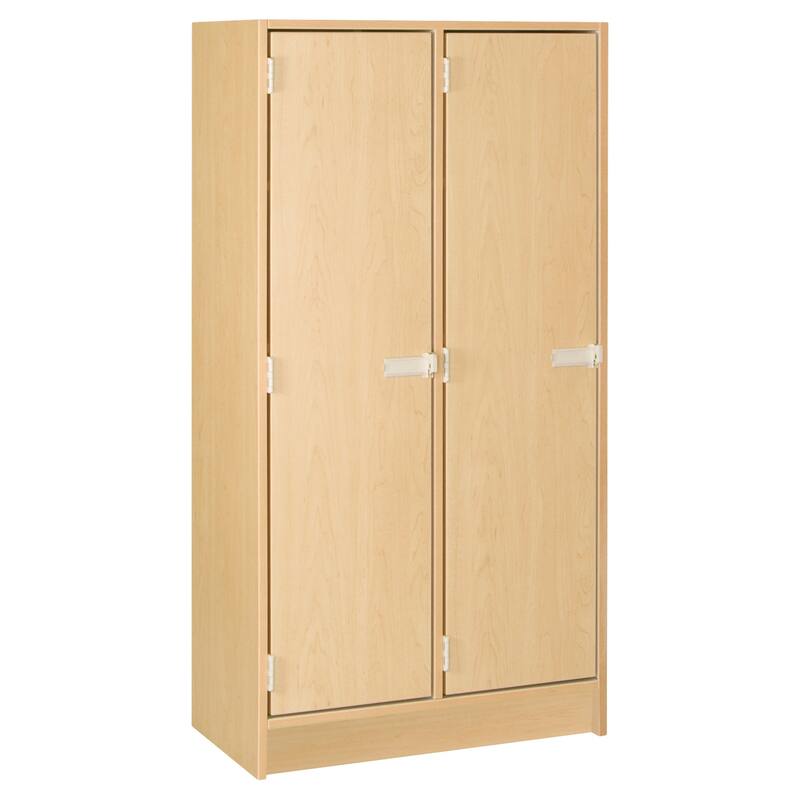 Double Locker Storage Unit - Locking Doors & Shelf - 30" x 18" x 59" - HomeStock