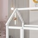 preview thumbnail 4 of 7, White Pine Wood House Frame Floor Bed with Fence Design