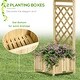 preview thumbnail 5 of 7, Outsunny 7.5FT Garden Arch Trellis with Foldeable Planter Boxes for Climbing Vines, Outdoor Wooden Garden Arbor